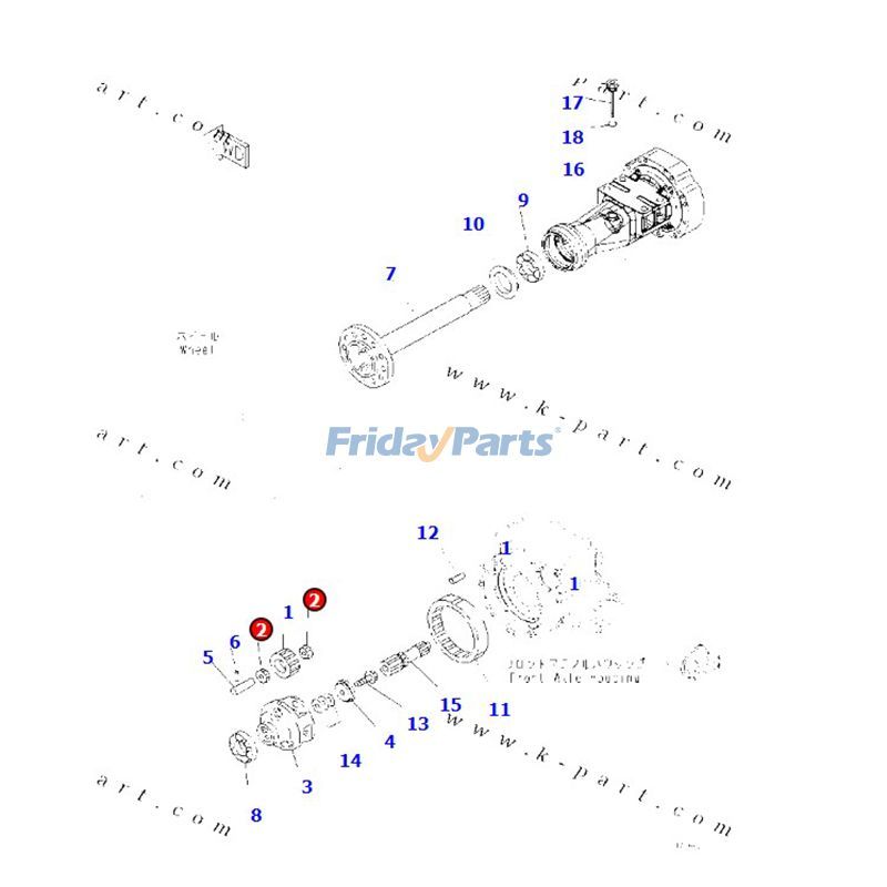 2 PCS Bearing WA100-3 WA180-3 WA200-5 WA250-3 WA270-5 WA320-8 for Loader