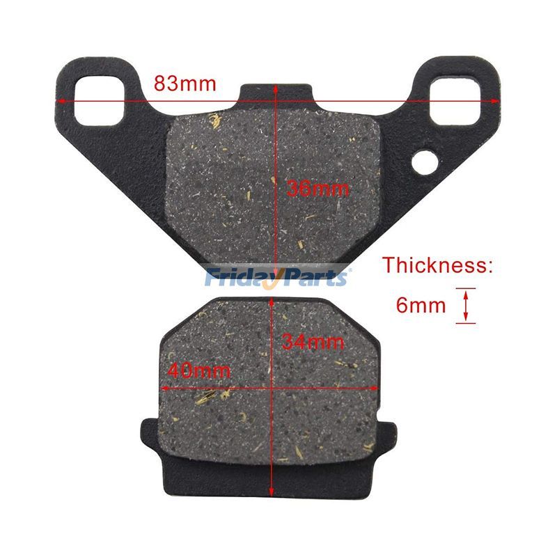 2 PCS Pastilha de freio a disco para moto de sujeira Mope Scooter 50cc 70cc 90cc 110cc 125cc 150cc 200cc 250cc ATV para Motocicleta