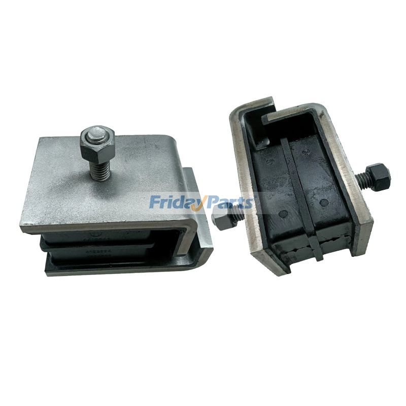 Lot de 2 coussinets en caoutchouc pour montage avant du moteur 4123994 pour excavatrice Hitachi EX100W EX125WD-5EX200 EX200-5 EX210K-5