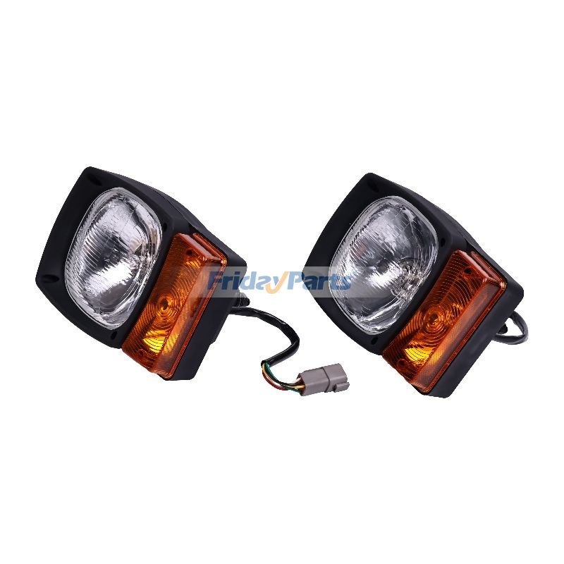 2 Pcs Headlight 3E-7587 for Caterpillar CAT Enigne 3114 3116 C4.4