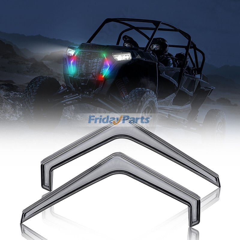 FridayParts 2 Stück LED Blinker RGB Fang Akzentlicht UTV