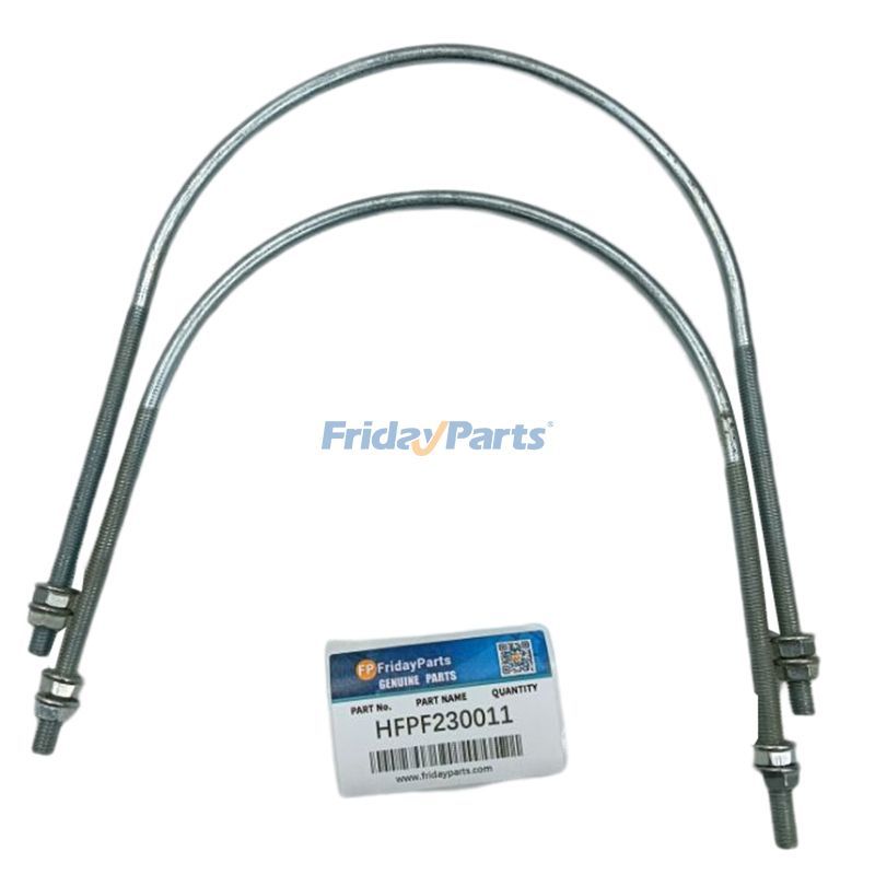 2 PCS Muffler U Bolt 2420T7227 2420T6738 for Kobelco Excavator SK60 K907 K907LC MD200C SK100 SK200