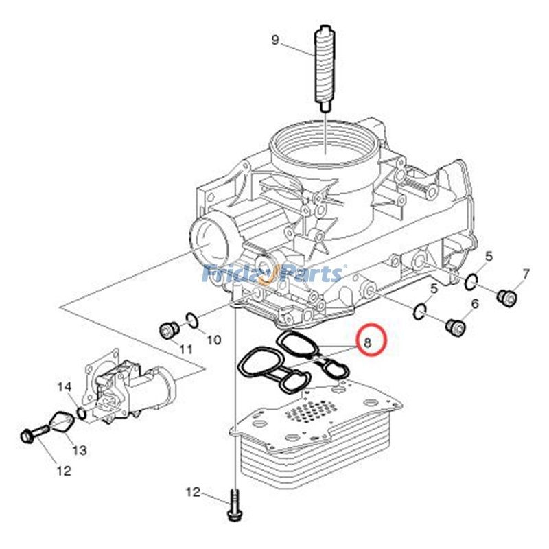 20522603 2 PCS Oil Cooler Seal VOE20459202 for Volvo Bus B5LH B6R B7R DE