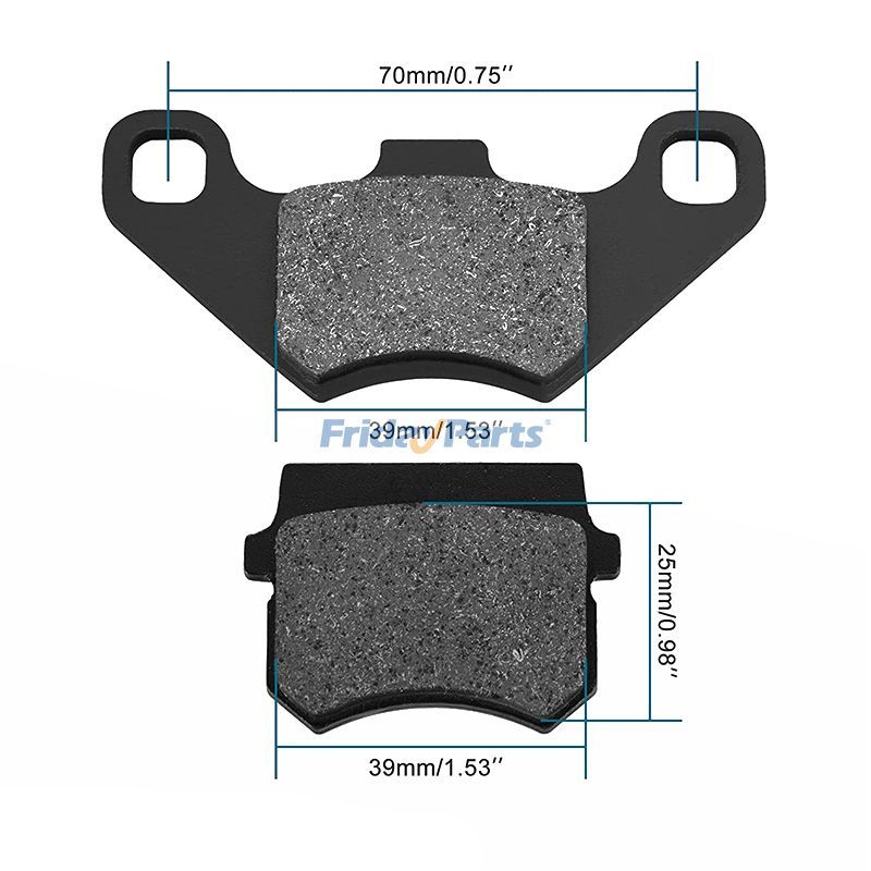 2 PCS Rear Disc Brake Pad for Motorcycle