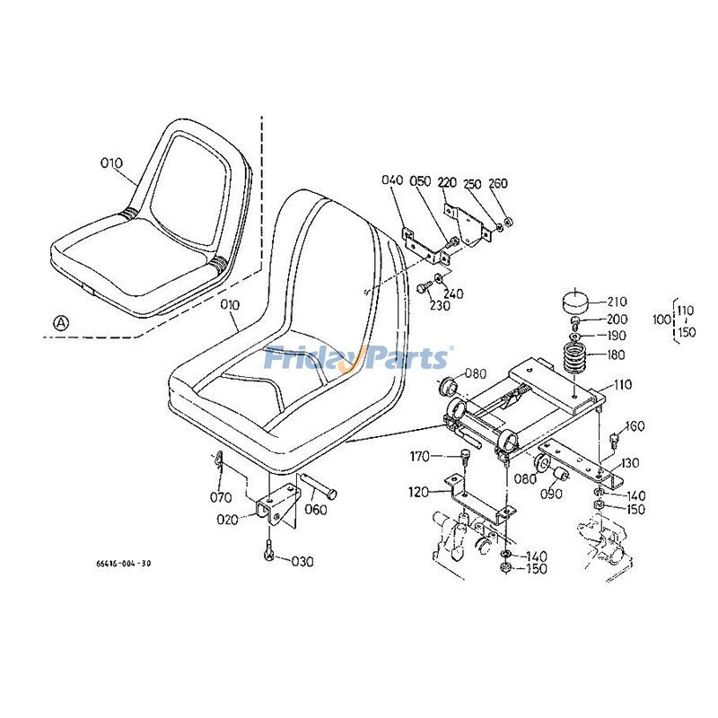  2 PCS Seat Spring G1700 G2000 For KUBOTA