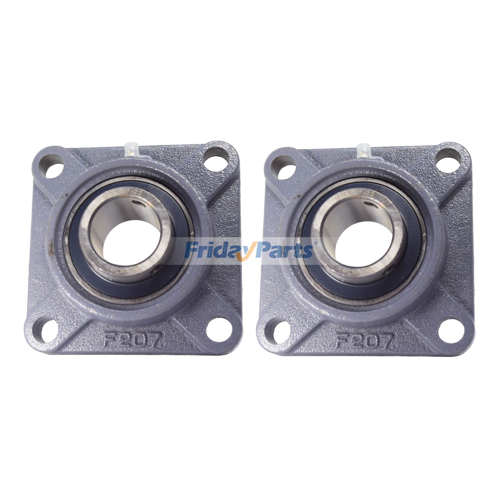 2 Pieces 1-3/8" Bore 4-Bolt Flange Bearing UCF207-22 for Agricultural Machinery HVAC System