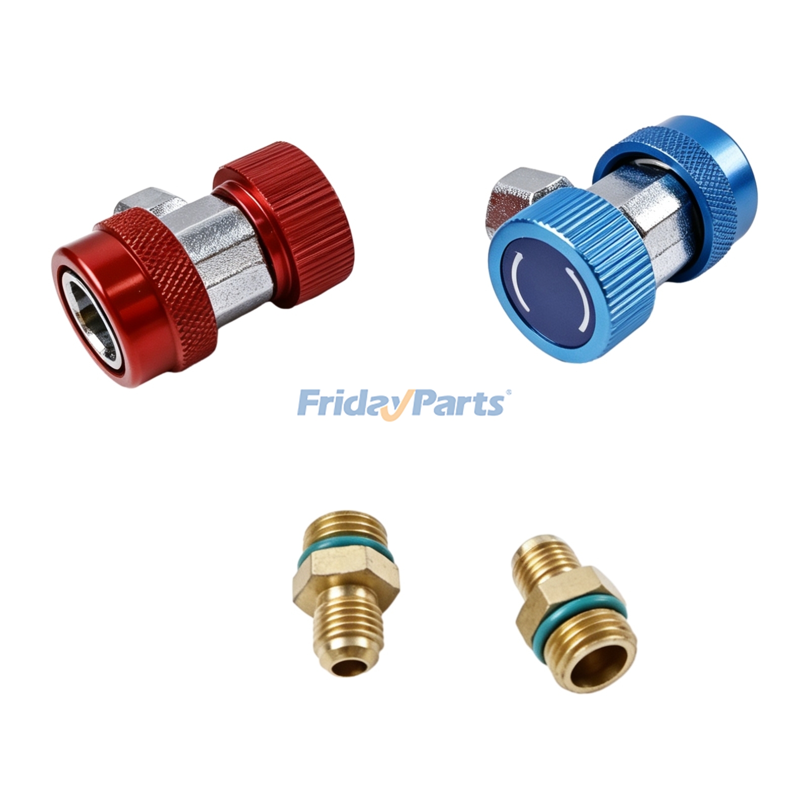 2 sztuki 1/4" adaptera szybkozłączki A/C High Low z regulacją dla Inne