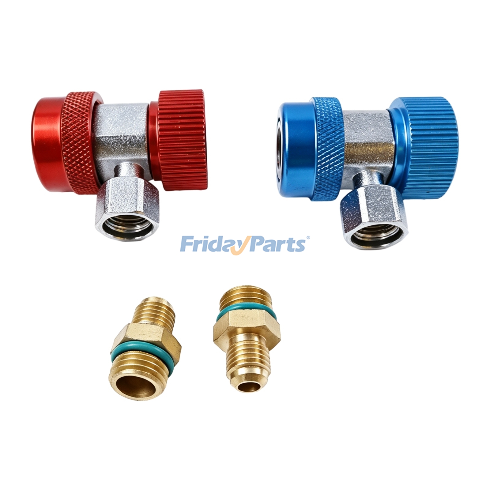 2 sztuki 1/4" szybkozłączki regulacyjne A/C High Low do zestawu manometrów kolektora R-134A