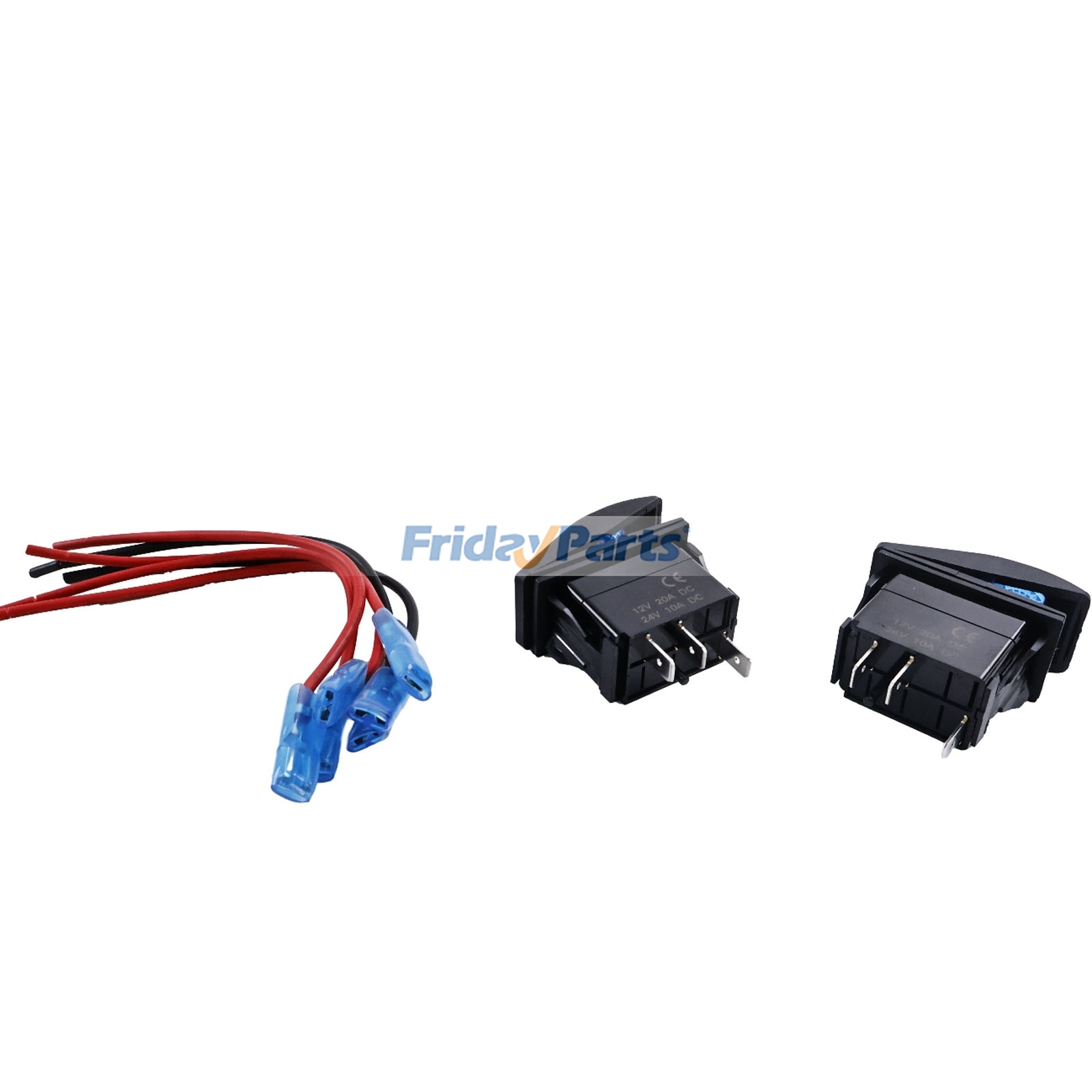 2 Stück 12V 20A Blaue LED 3-Pin SPST Ein/Aus-Wippschalter für UTV RZR ATV Wohnmobil LKW Auto Bootfür 