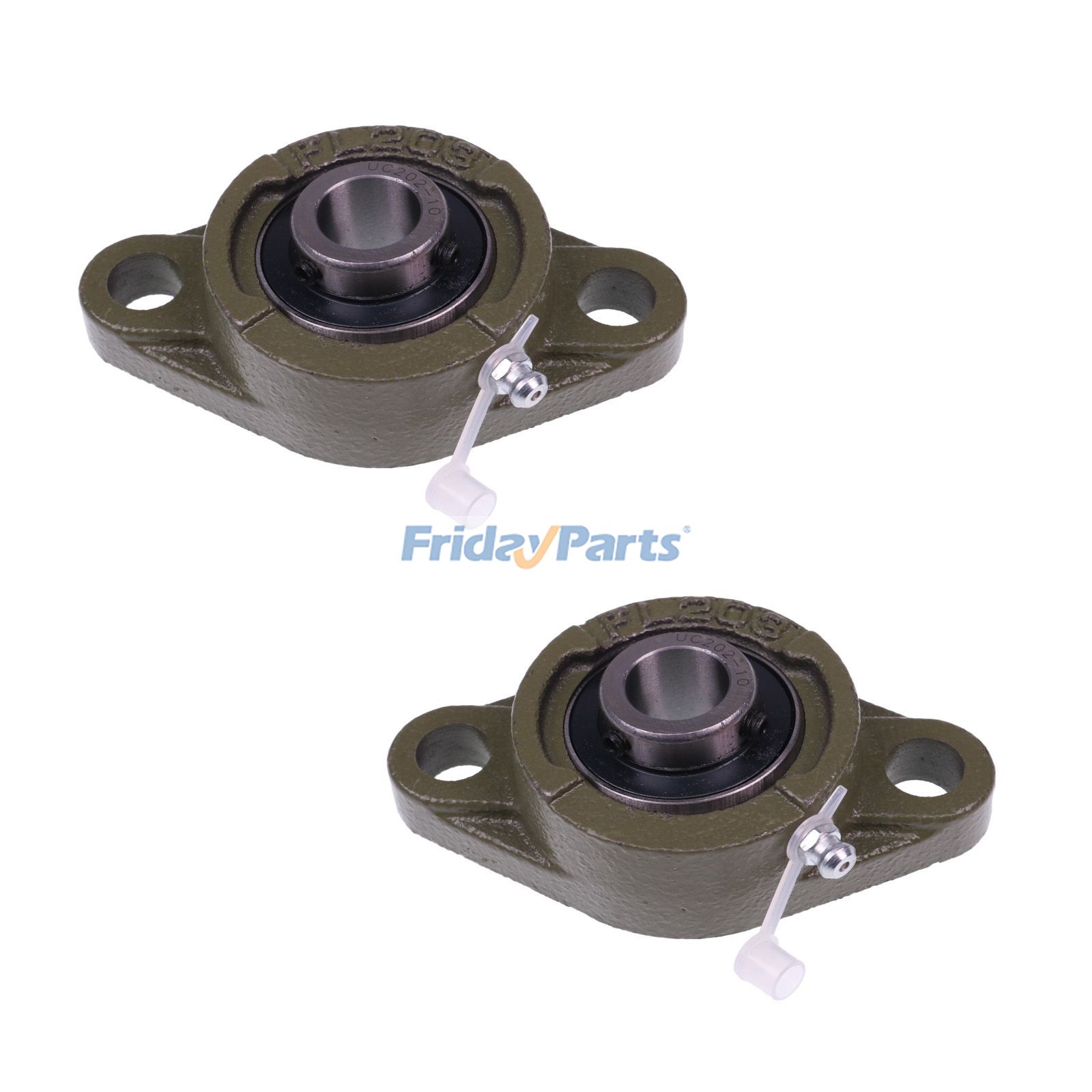 2 Pieces 5/8" Bore 2 Bolt Solid Base Pillow Block Flange Bearing UCFL202-10