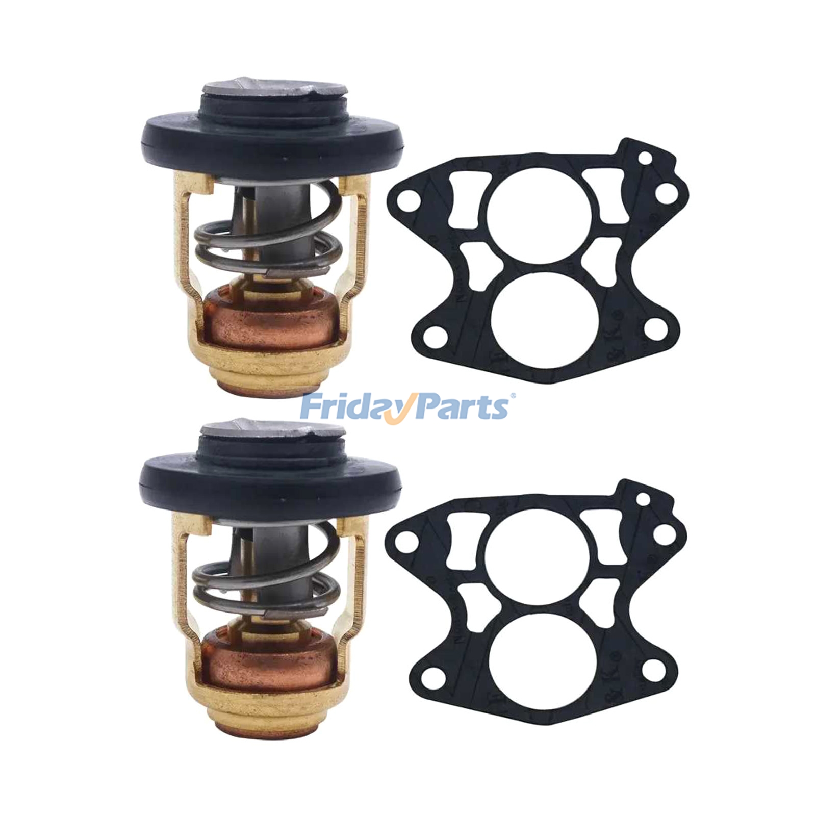 Termostato de 50 grados (2 unidades) con junta (688-12411 y 688-12414) para motores fueraborda Yamaha de 15 HP, 115 HP, 130 HP y 220 HP.