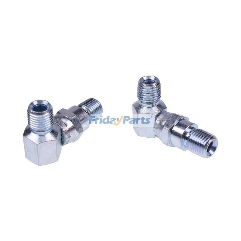 2 Pieces 90 Degree 1/4" Hydraulic Hose Swivel Elbow 21855 for Meyer Snow Plows