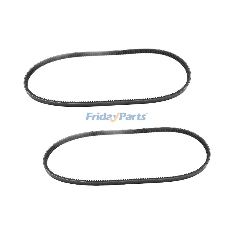 2 courroies trapézoïdales crantées 7M-4716 pour moteurs Caterpillar CAT : chargeuses 3304, 3126B, C7, C9, 920, 930, 941, 950, 120G, 130G, 941B, 951B, 951C, 955K, bulldozers D4D et D4E.