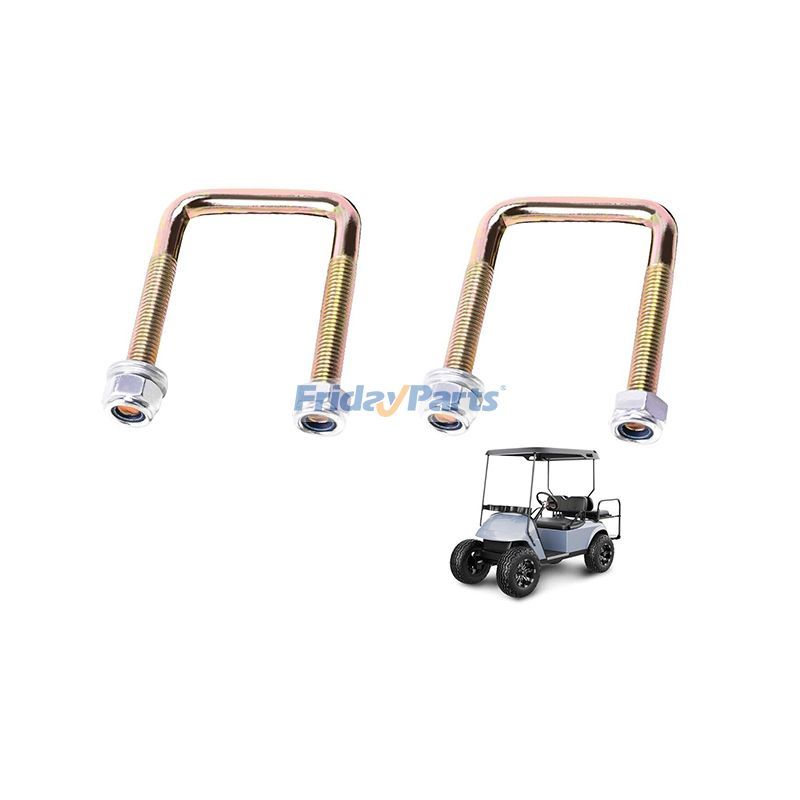 Lot de 2 boulons en U et écrous à vis pour ressort à lames de chariot de golf 72124G01 pour EZGO TXT à partir de 1994