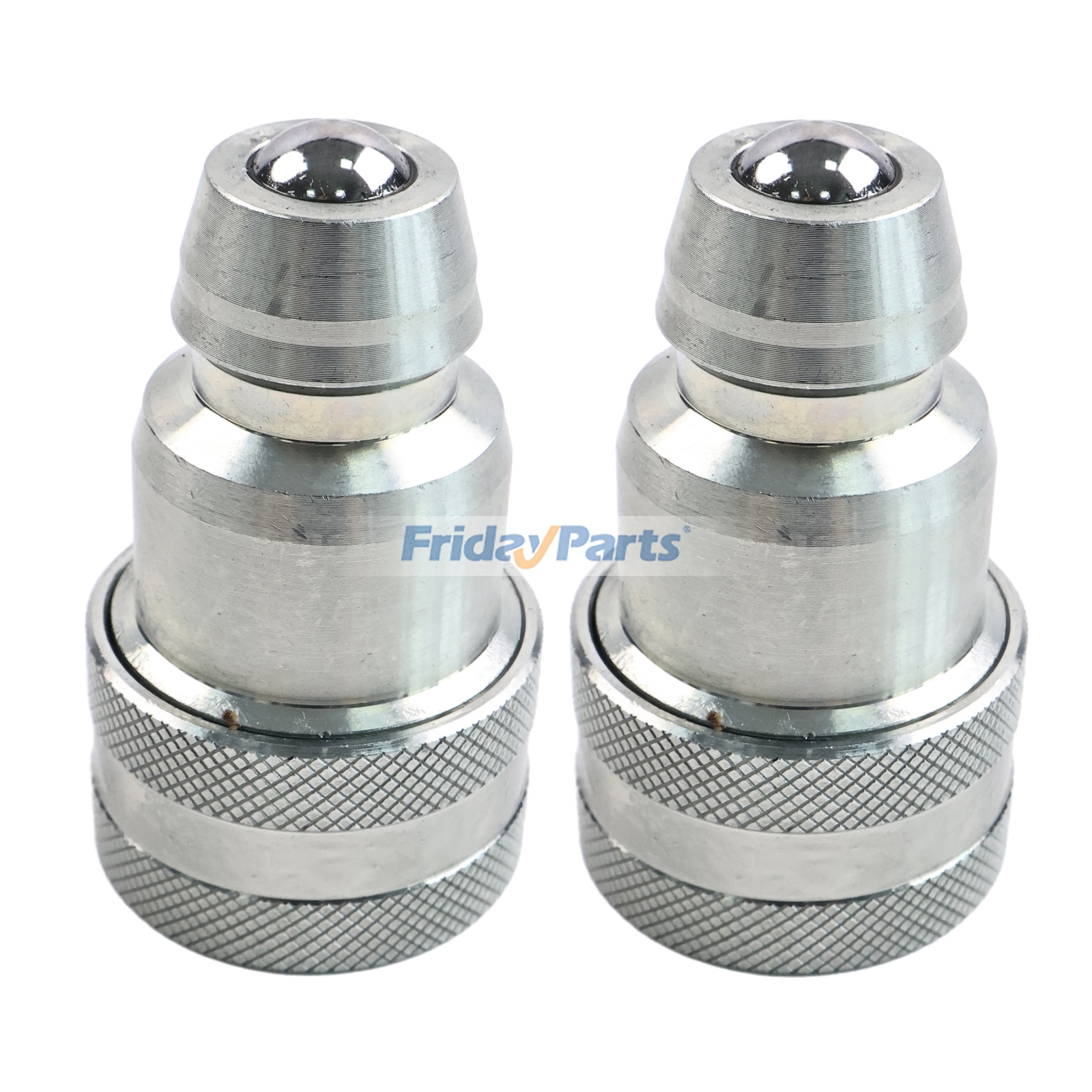 Conjunto de 2 adaptadores de acoplamento hidráulico AR98201 para tratores John Deere 2355, 2520, 2640, 4020, 4455, 7200, 7810, 8100, 8335R, 8295R, 9520R e carregadeiras 148, 168, 280 e 830.