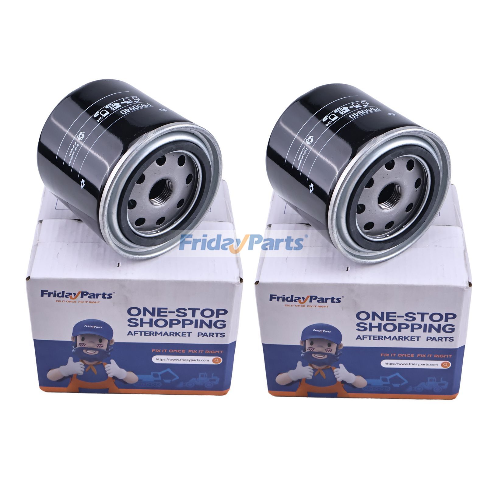 Filtro de óleo 2 peças AM39653 para trator John Deere 120 140 300 312 314 316 317 318 322 330 332 400 420 430