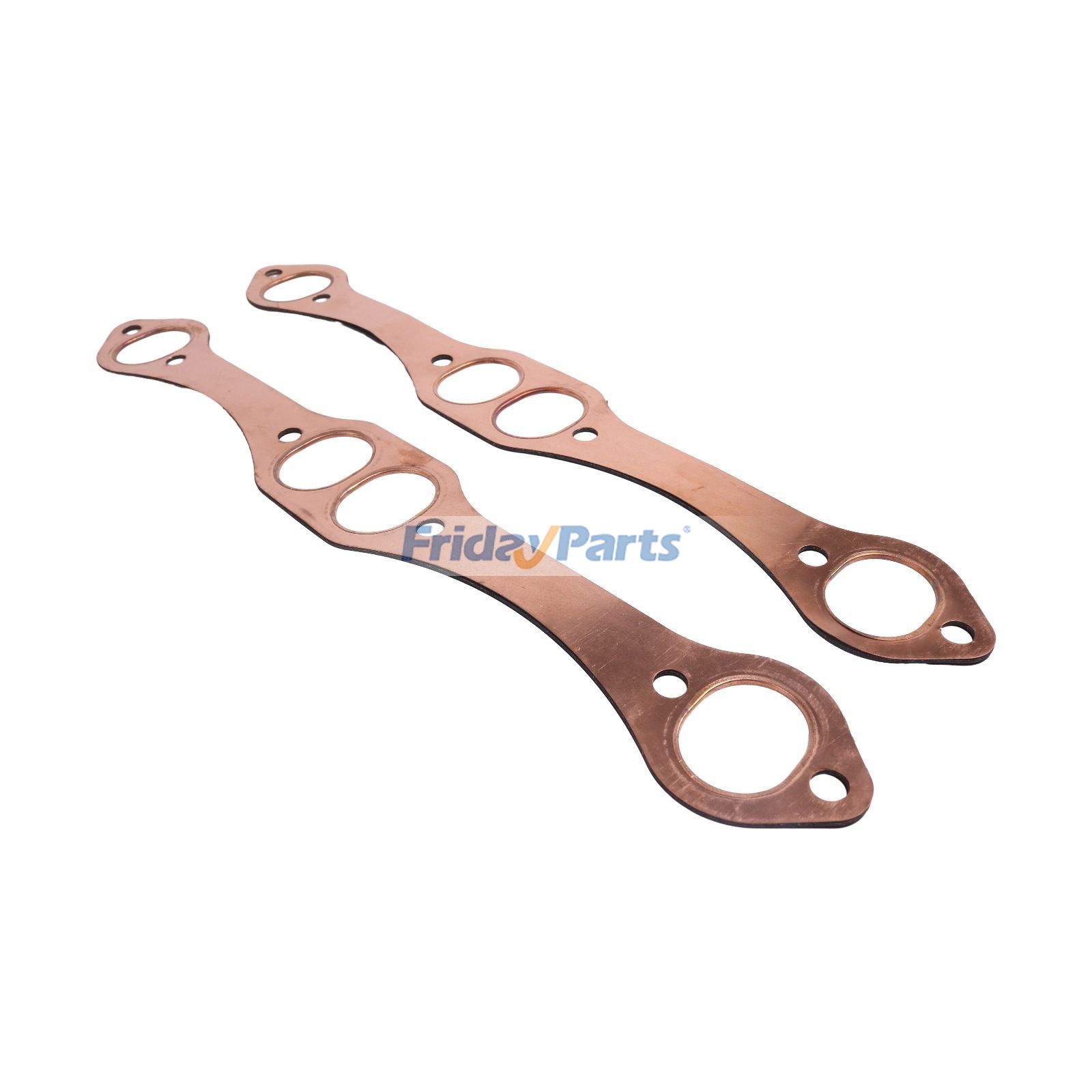 Junta de escape de cobre con puerto ovalado (2 piezas) 681381483691 PH306 para motor Chevrolet 262, 267, 283, 302, 305, 327, 350, 383 y 400