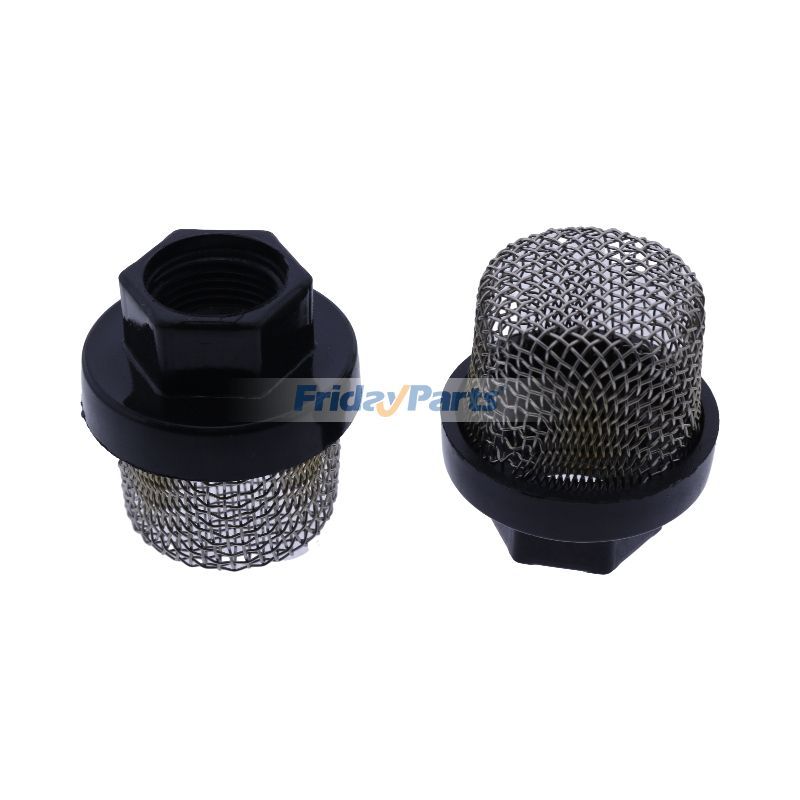 Lot de 2 crépines en acier inoxydable 89621 pour pompe d'aérateur, vivier et appât, filetage femelle 3/4" 14