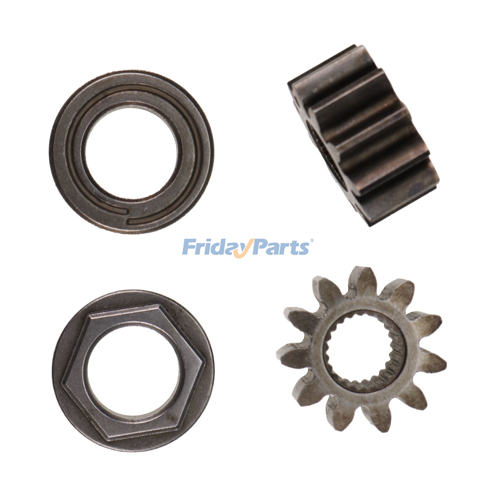 Pignon d'arbre de direction et bague 2 pièces 12-0863 741-0656 941-0656A 717-1554 pour tracteur de pelouse MTD Toro Cub Cadet blanc