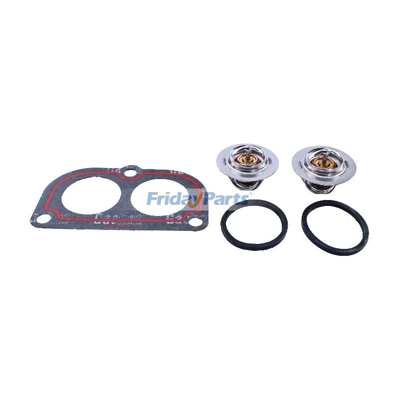 Termostato de 2 piezas con junta AR48675 RE501052 RE506374 3042303R92 para excavadora John Deere 110 120 490 595 890 892 160LC 200LC 230LC