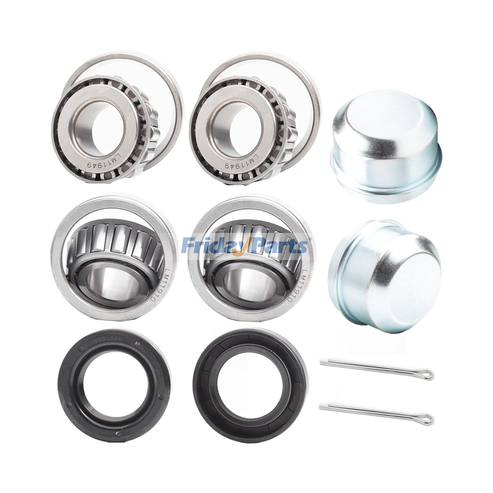 2 Set 45.72mm Seal & Bearing Kit LM-11949 LM-11910 84389TC for 3/4'' Axles Trailer Wheel Hub