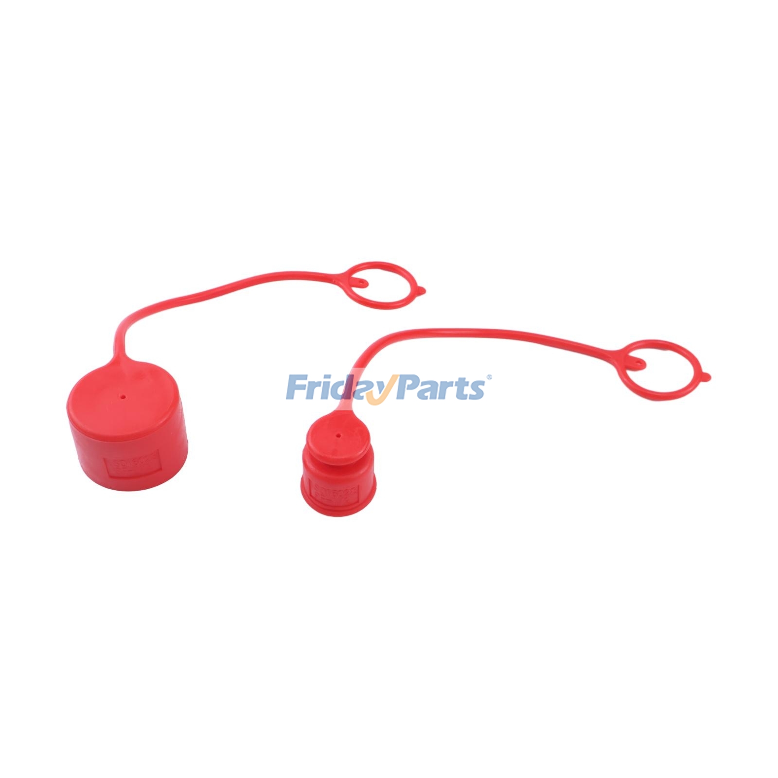 Conjunto de 2 peças vermelhas com corpo de 1/2" e tampa de proteção contra poeira macho NPT de 1/2" para engate rápido hidráulico de face plana ISO 16028-A FridayParts
