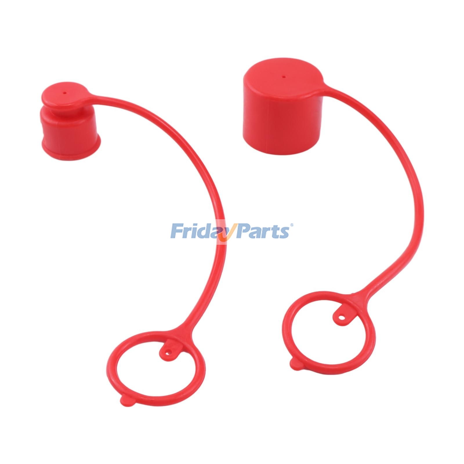 Compre Conjunto de 2 peças vermelhas com corpo de 1/2" e tampa de proteção contra poeira macho NPT de 1/2" para engate rápido hidráulico de face plana ISO 16028-A na FridayParts