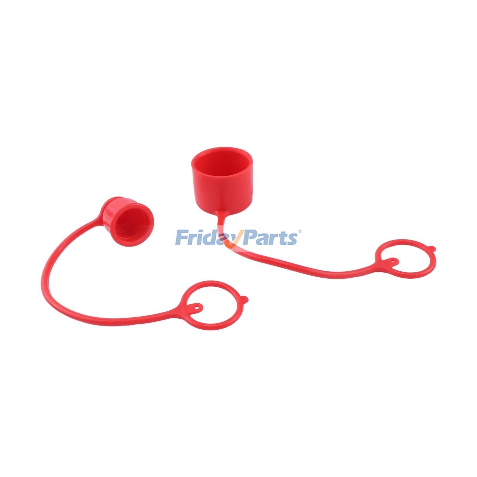 Conjunto de 2 peças vermelhas com corpo de 1/2" e tampa de proteção contra poeira macho NPT de 1/2" para engate rápido hidráulico de face plana ISO 16028-A Para OUTRA MARCA
