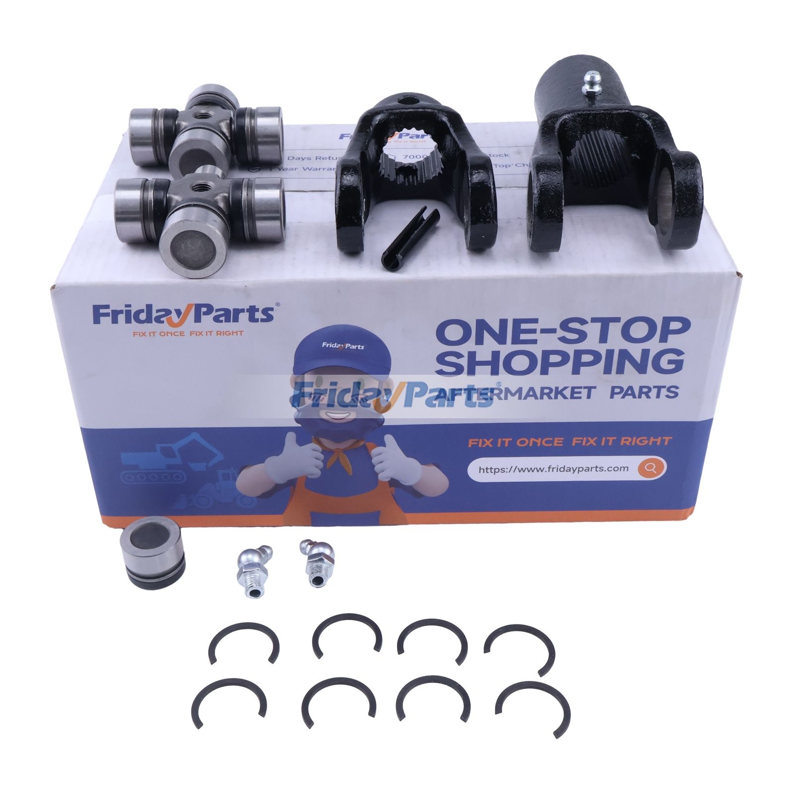 2 Side Front Prop Shaft Yoke & U-Joint 3235502 3260133 2203704 for Polaris ATV UTV Ranger 700 800 900 Crew XP