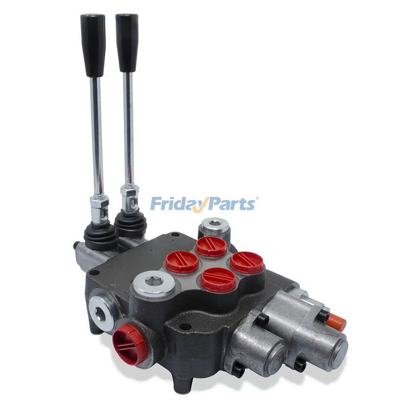 2 スプール、シングルフロートデテント付き、21 GPM モノブロック油圧方向制御バルブ P80G-2L12A1、Lewis Brothers Housekeeper DB2 用