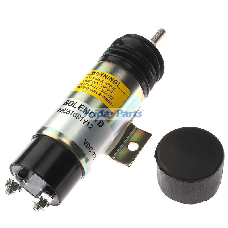 2 Terminals 12V Dual Coil Pull Solenoid D610-B1V12 68990-015 for Kubota Engine WG750 DF752 DF-750 DF972 D905