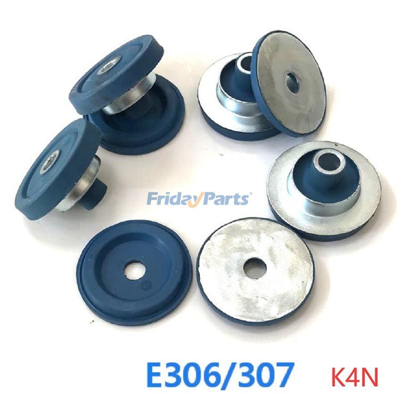 Lot de 8 coussinets de montage en caoutchouc pour excavatrice Mitsubishi Engine K4N Caterpillar CAT E306 E307