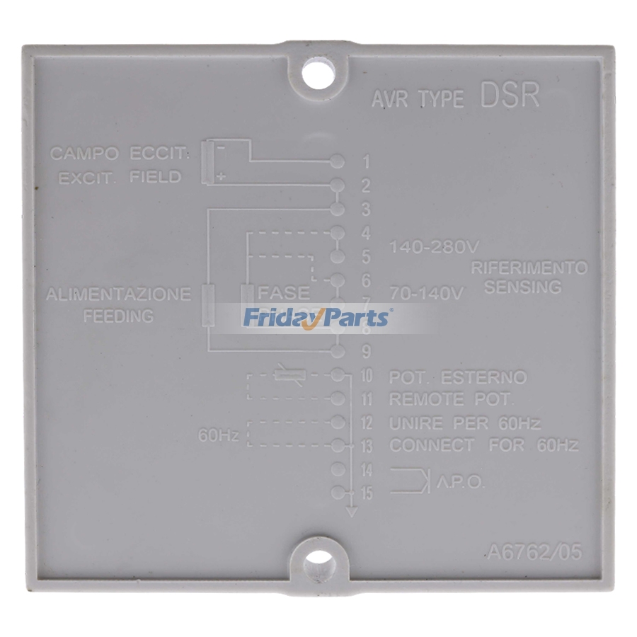 Repuesto AVR DSR A6762/04 A6762/05 para generador Meccalte compatible con Generador Para OTRA MARCA FridayParts