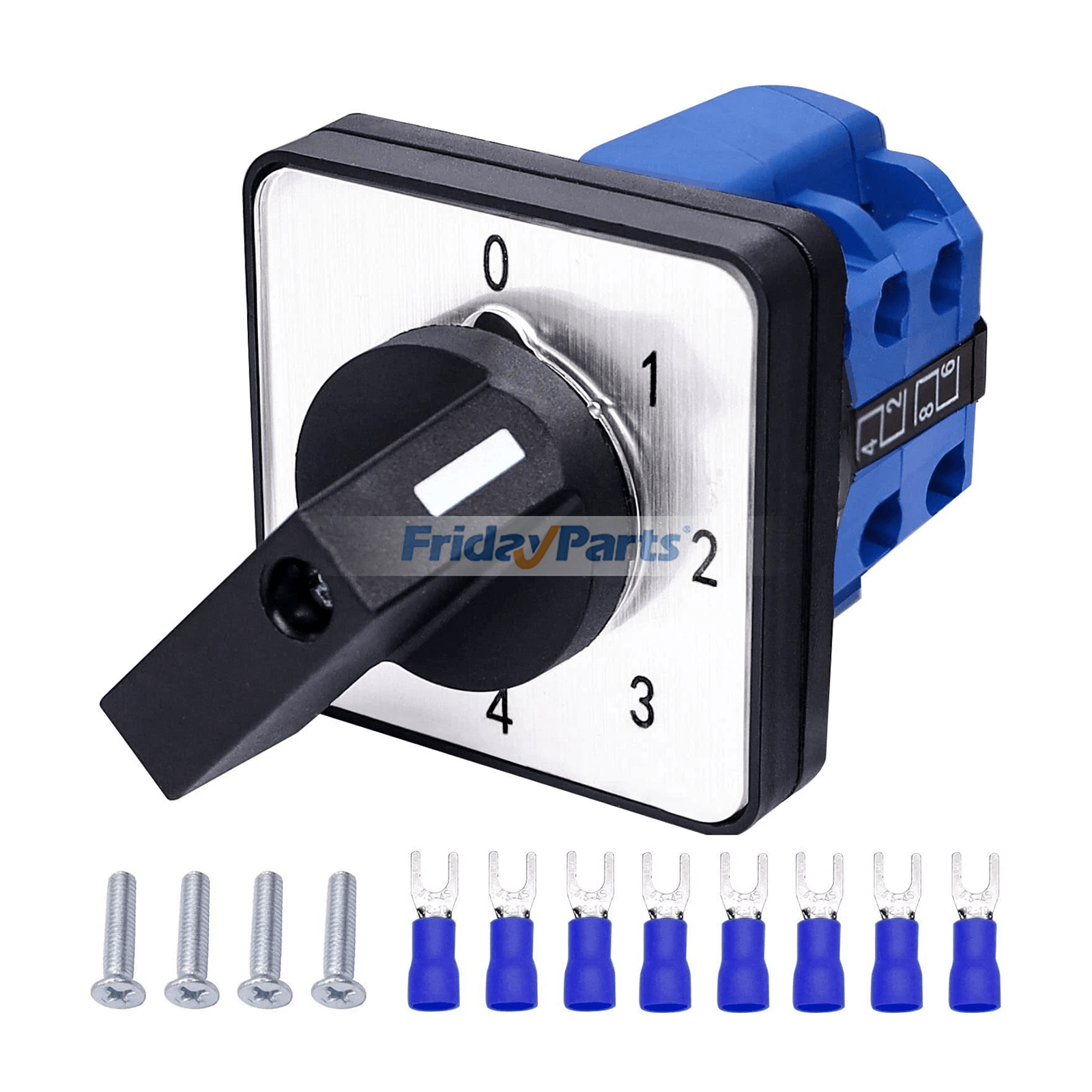 20A 550V 4 Position 8 Terminals Latching Rotary Cam Universal Changeover Switch