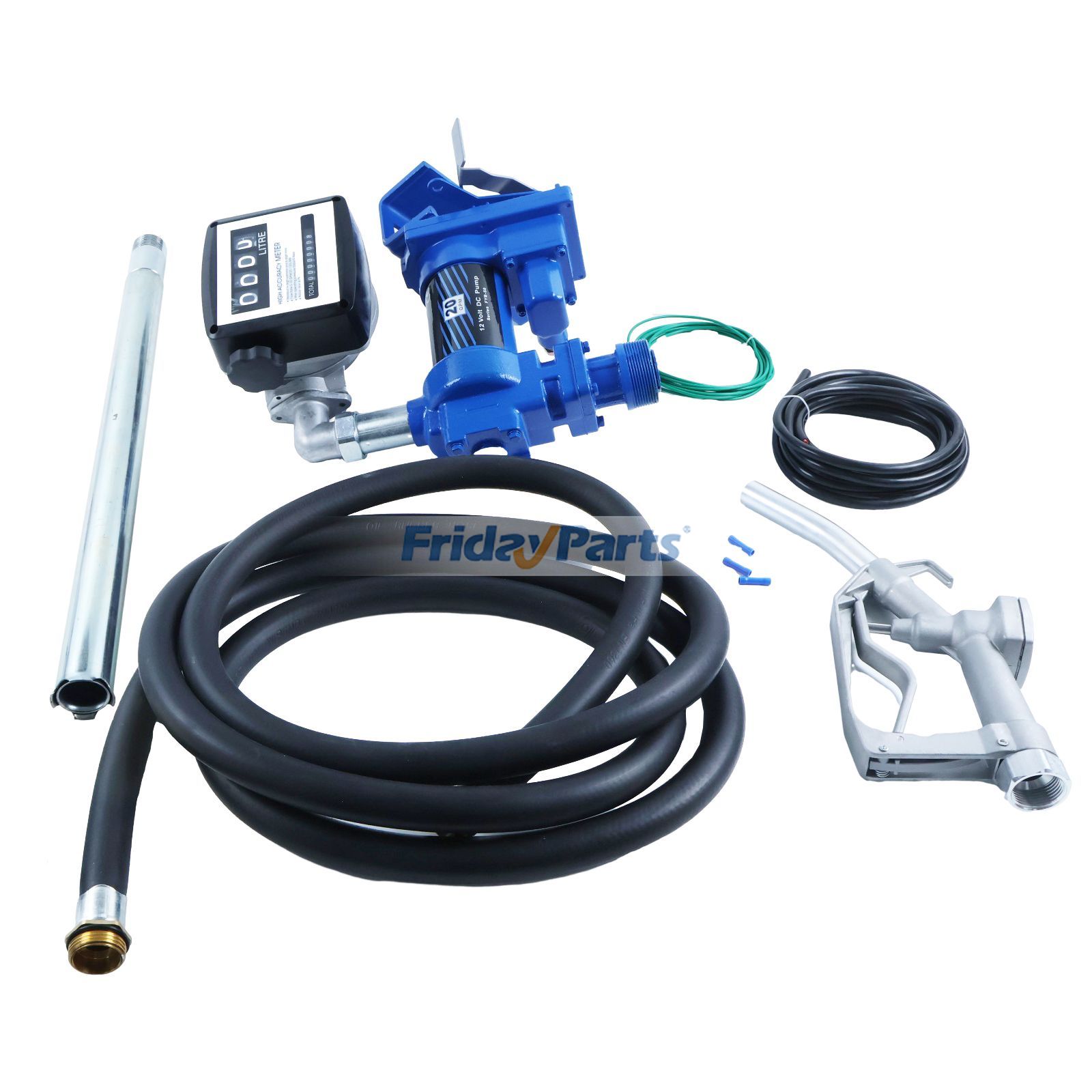 FridayParts Kraftstoff-Transferpumpe mit Literzähler, explosionssicher