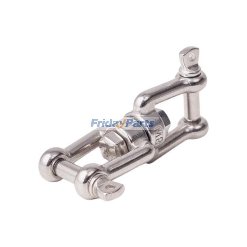 Manille pivotante universelle en acier inoxydable 16 mm-316 et 20 mm-316, anneau rotatif en forme de 8, pour levage de gréement marin