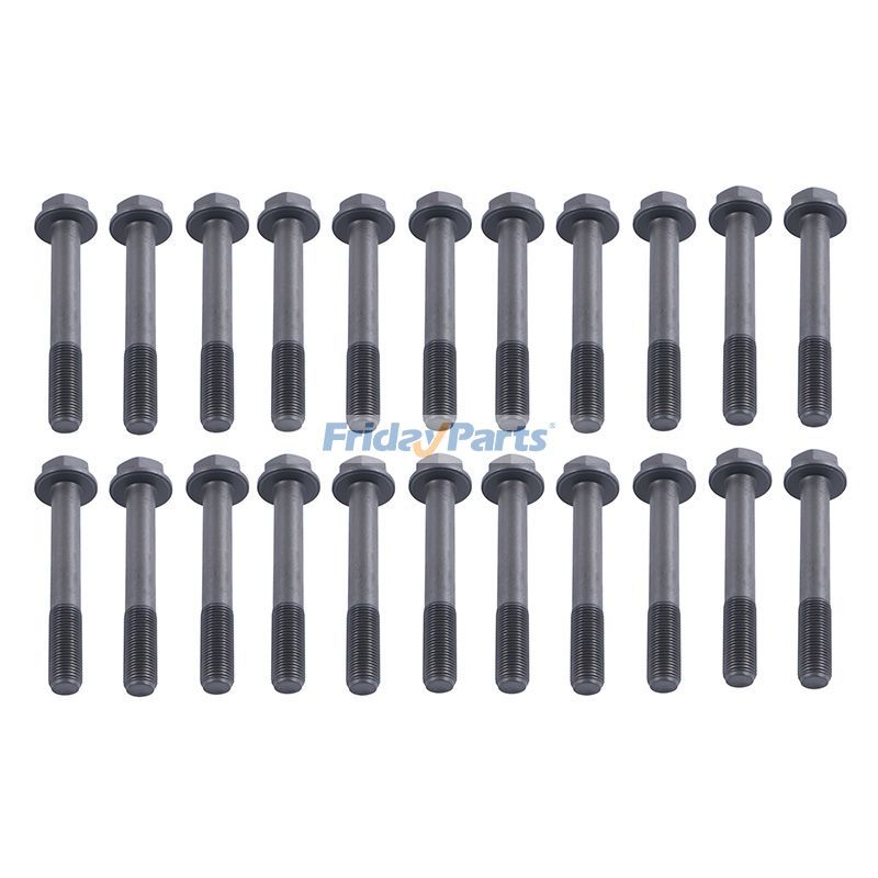 22Pcs Cylinder Head Bolt 6668244 6668245 for Perkins Engine 1004-40T Bobcat Skid Steer Loader 963