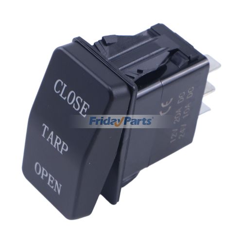 Tarp Switch Red Rocker 20V 12A 3P On-Off-On Tarp Rocker Switch 13979 for Dump Truck
