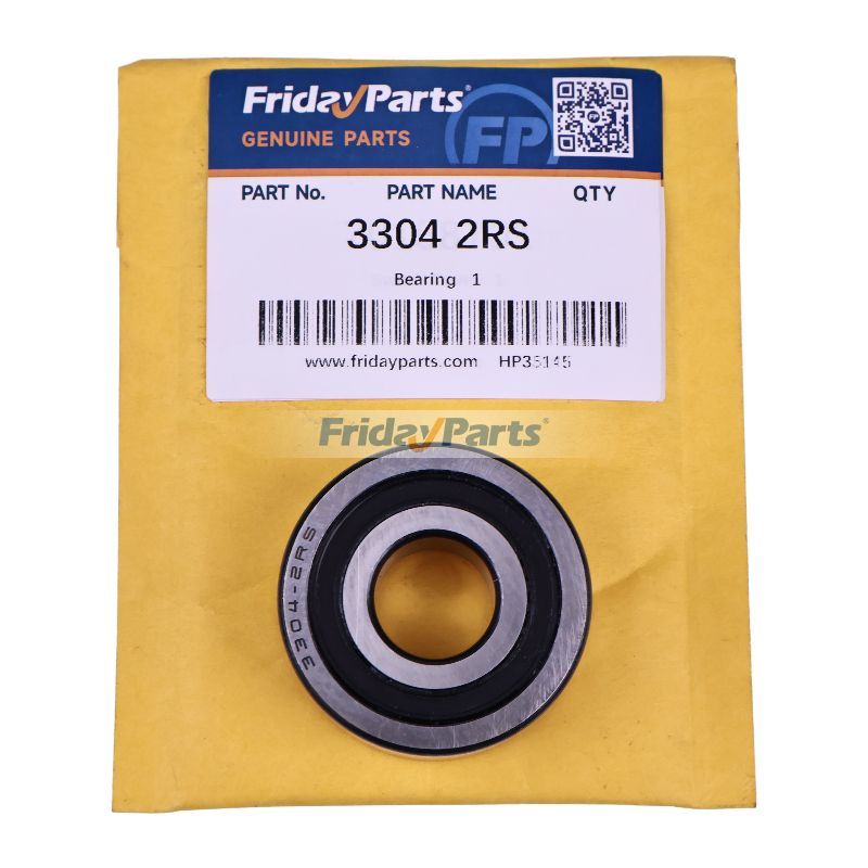 Rodamiento de bolas de contacto angular de doble hilera de 20 x 52 x 22,2 mm 3304 2RS