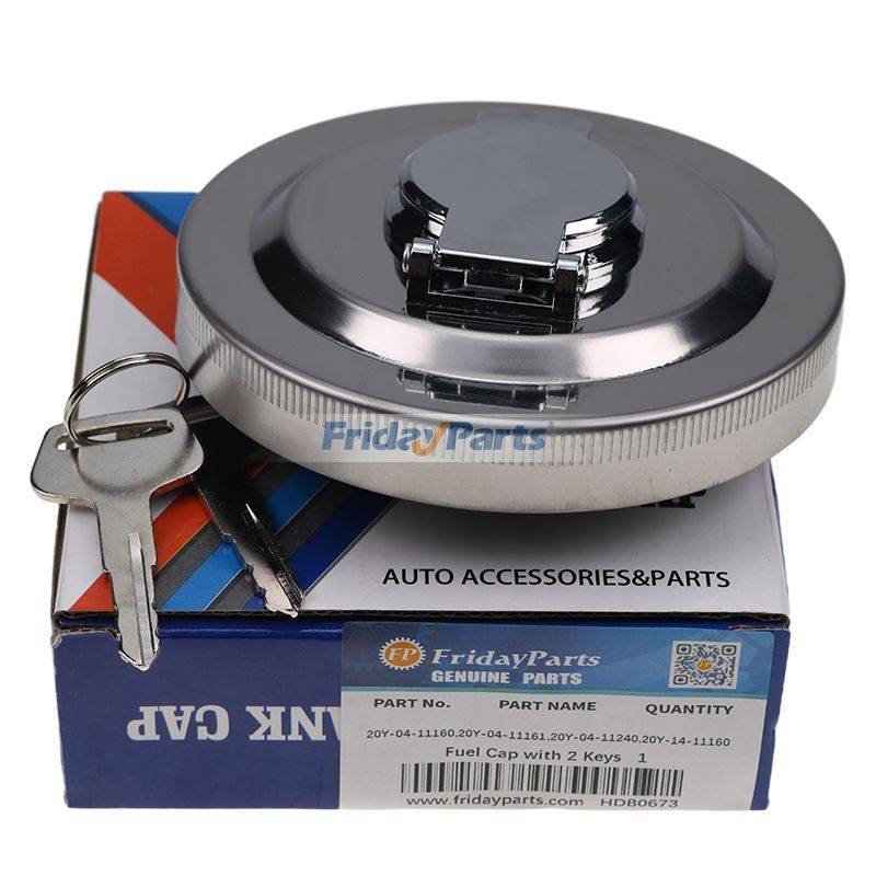 Fuel Cap with 2 Keys 20Y-04-11160 for Komatsu PC360-7 PC300-8 PC290-8K PC240-8K PC220LC-8 PC200-7 PC-6 Excavator
