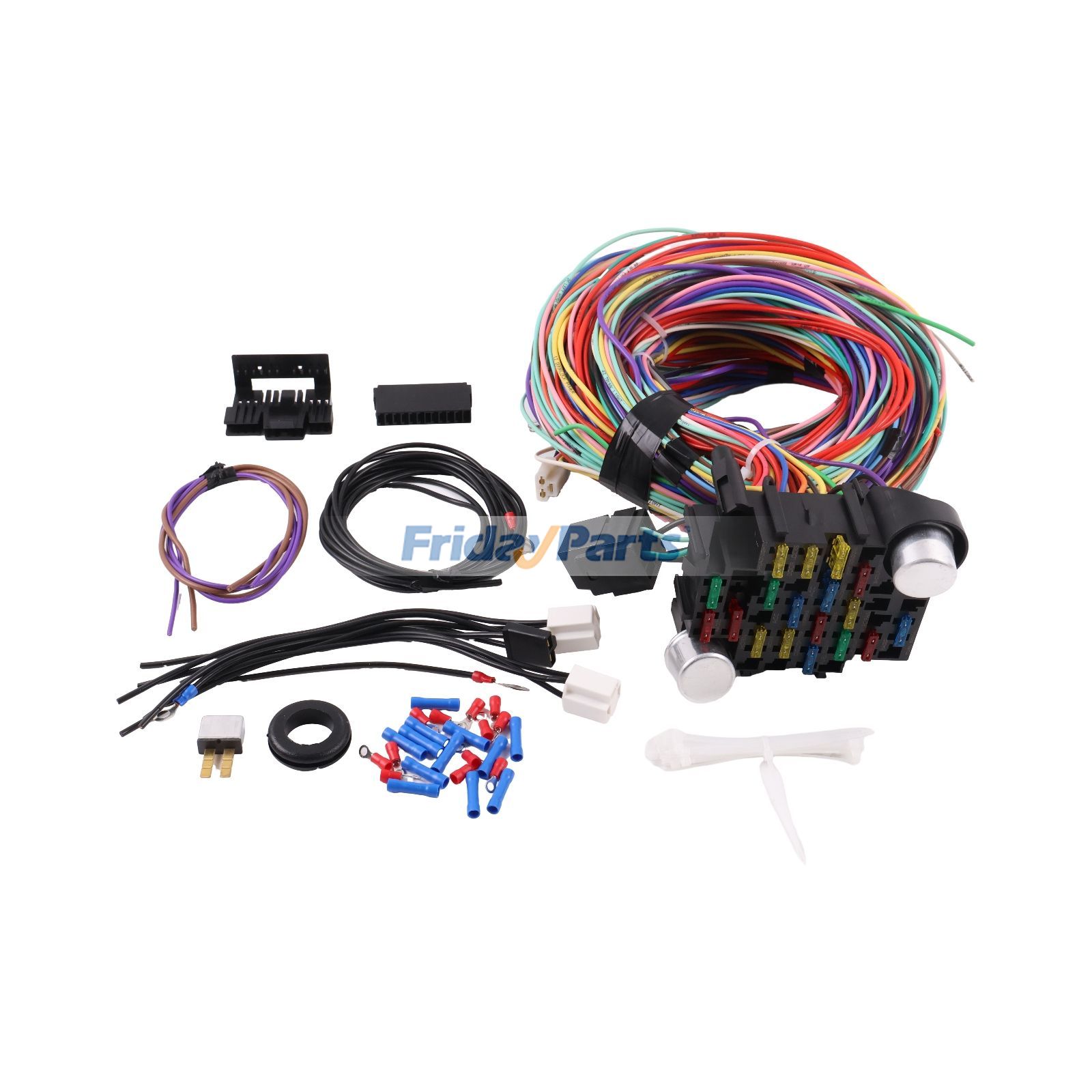 Kit completo de cableado de arnés de fusibles de circuito 21 y 18 para Chevrolet Impala 1961-1964