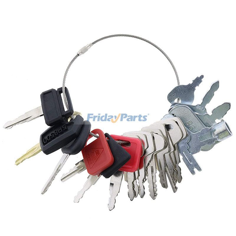 21 Pcs Ignition Key for CASE Caterpillar CAT Komatsu John Deere Heavy Equipment