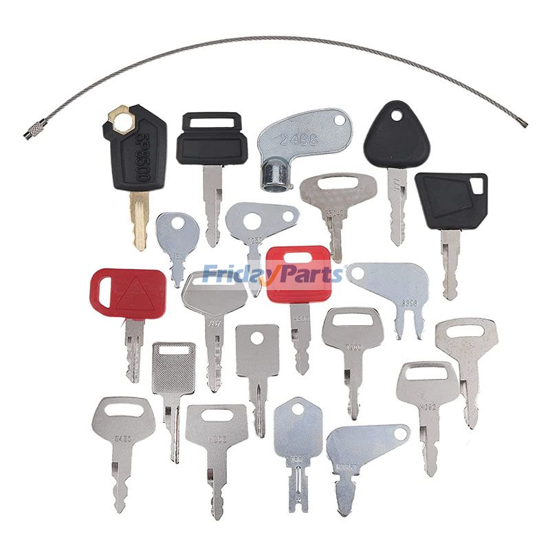 21 Pcs Ignition Key Caterpillar CAT Komatsu John Deere Heavy Equipment for Excavator