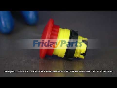 Botón de parada de emergencia con pulsador de cabeza de hongo rojo 66812GT para Genie Lift S-100 S-100HD S-105 S-120 S-120HD S-125 S-3200 S-3800 S-40 S-45