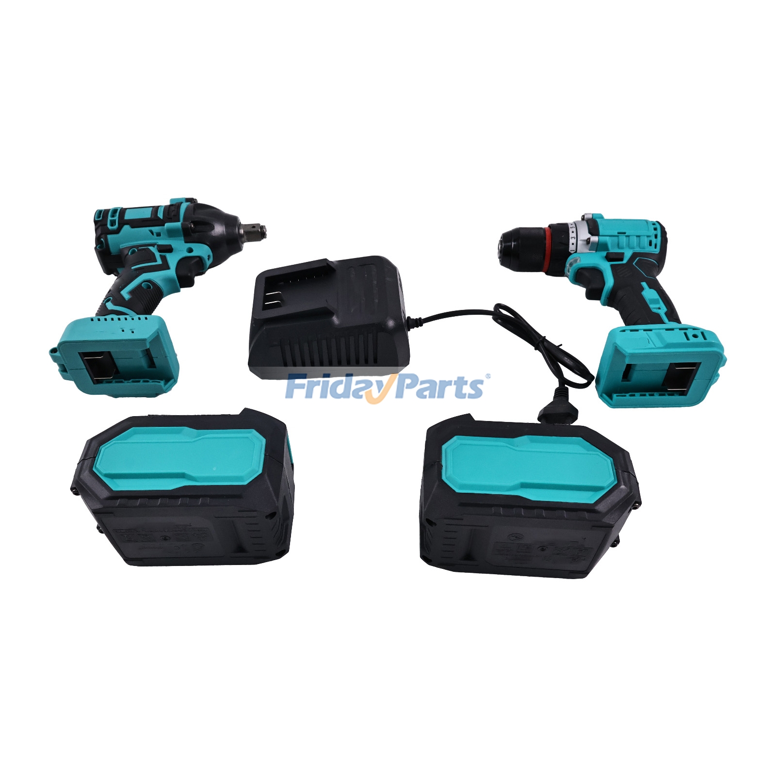 21V Brushless Cordless Tool Kit with Impact Wrench and Drill 2 6Ah Batteries Charger and Carrying Case