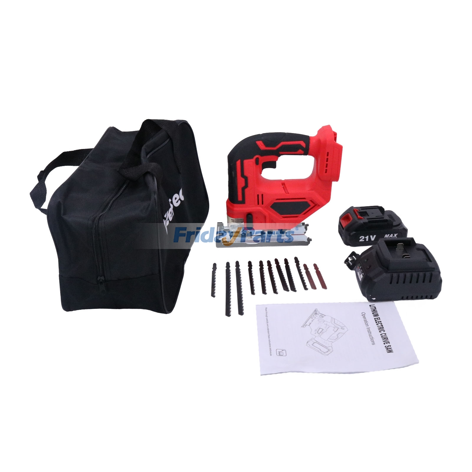 Electric Cordless Jigsaw Variable Speed Quick Jig Saw Power Tool Kit for Hand & Power Tools