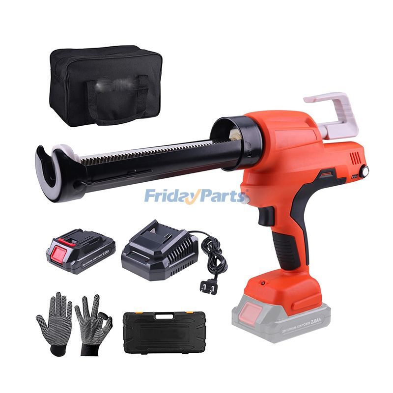 21V Hand-held Cordless Electric Caulking Gun Kit With 2.0 Ah Battery Charger for Windows Ceramic tile Joints House Leakage Repair