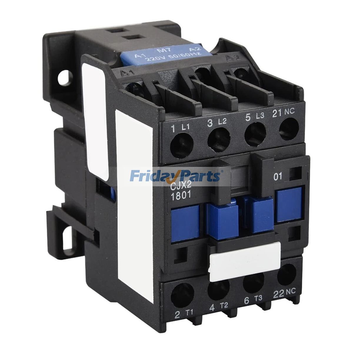 Contacteur CA tripolaire normalement fermé CJX2-1801, bobine 220 V 50/60 Hz, pour contrôle moteur, équipement d'automatisation industrielle