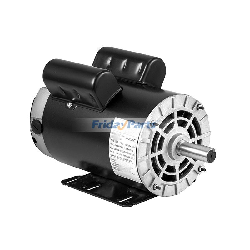 Moteur de compresseur d'air à arbre de 7/8 po 230 V 21 A 5 CV