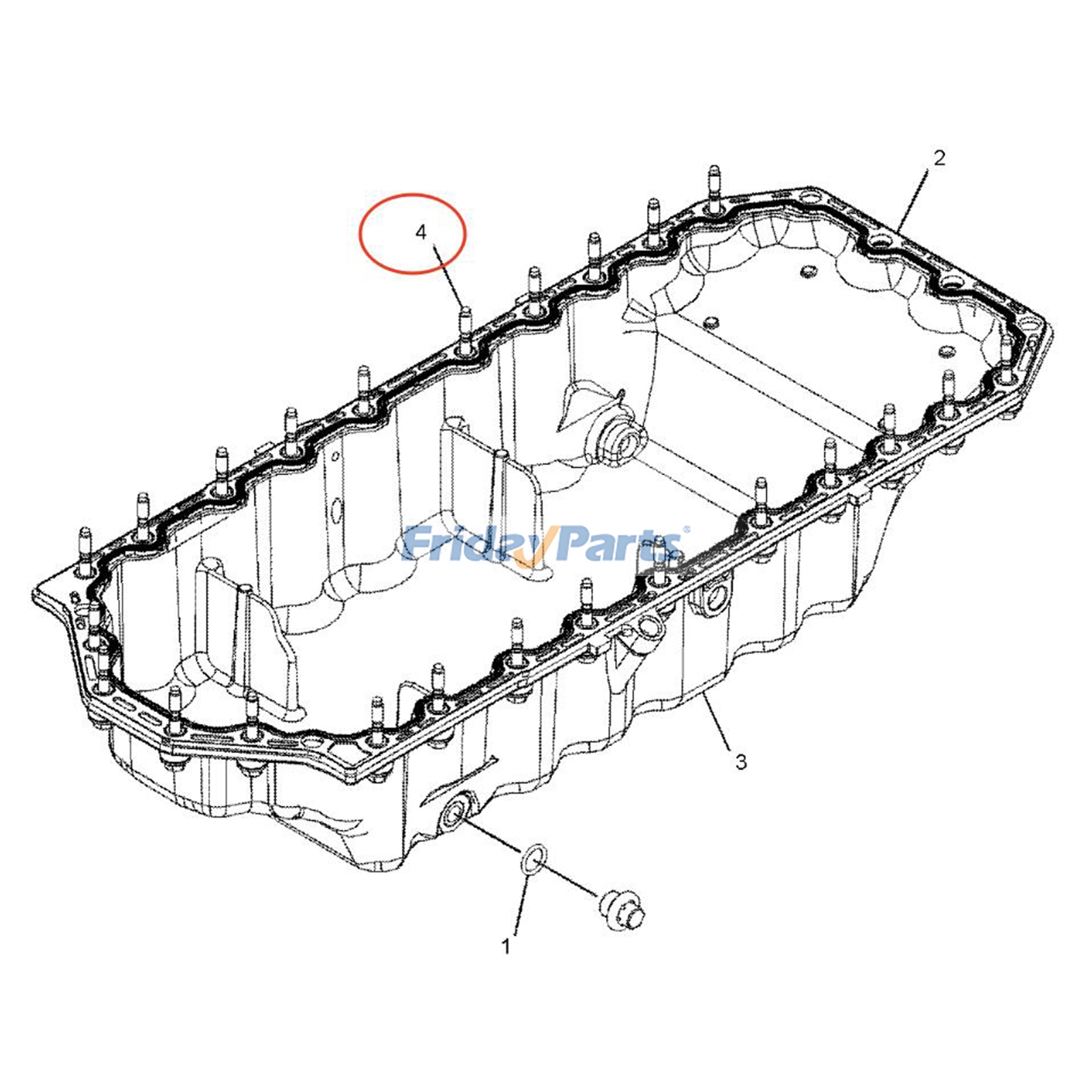 24 tornillos para cárter de aceite 372-4083 para motor Caterpillar CAT C6.6 